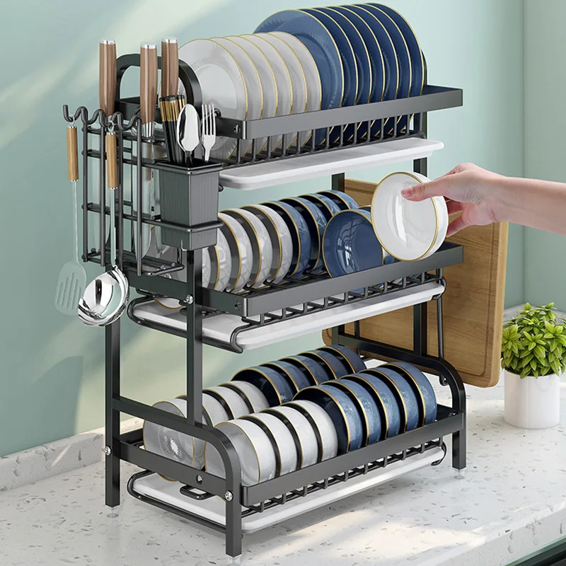 Kitchen Appliances Large - Dish Drying Rack 3-Tier Compact Kitchen