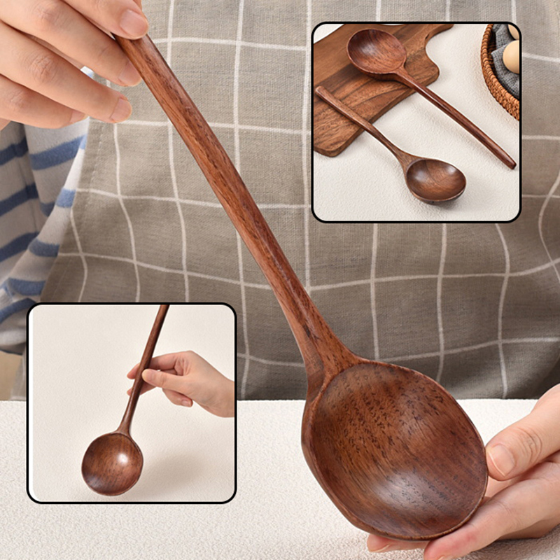 Kitchen Appliances Large - Long Handle Ramen Wooden Spoon Japanese