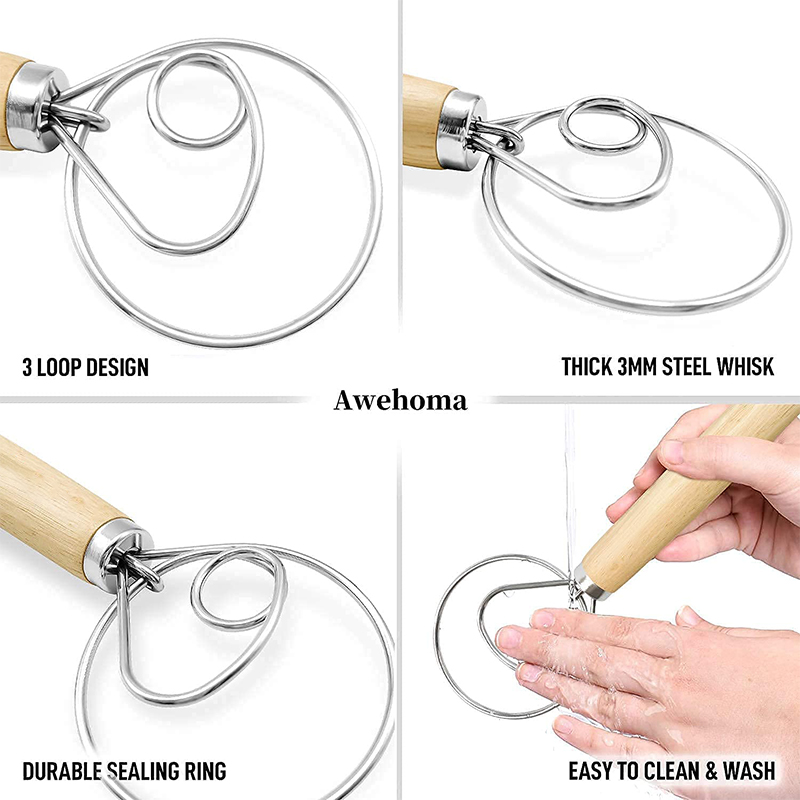 Large Hand Danish Dough Whisk  - đánh giá và giá Kitchen Appliances Large