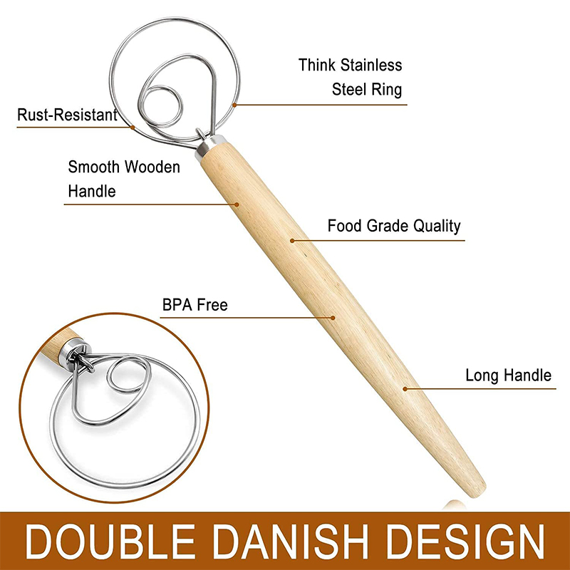 Large Hand Danish Dough Whisk  - đánh giá và giá Kitchen Appliances Large