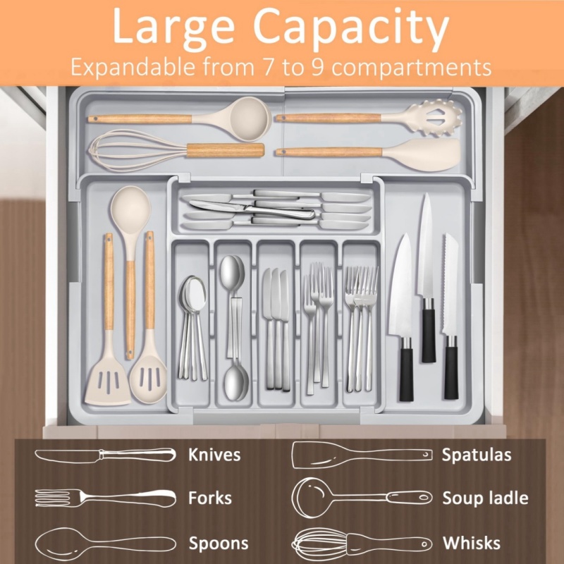 Grey Expandable Kitchen Utensi - đánh giá và giá Kitchen Appliances Large