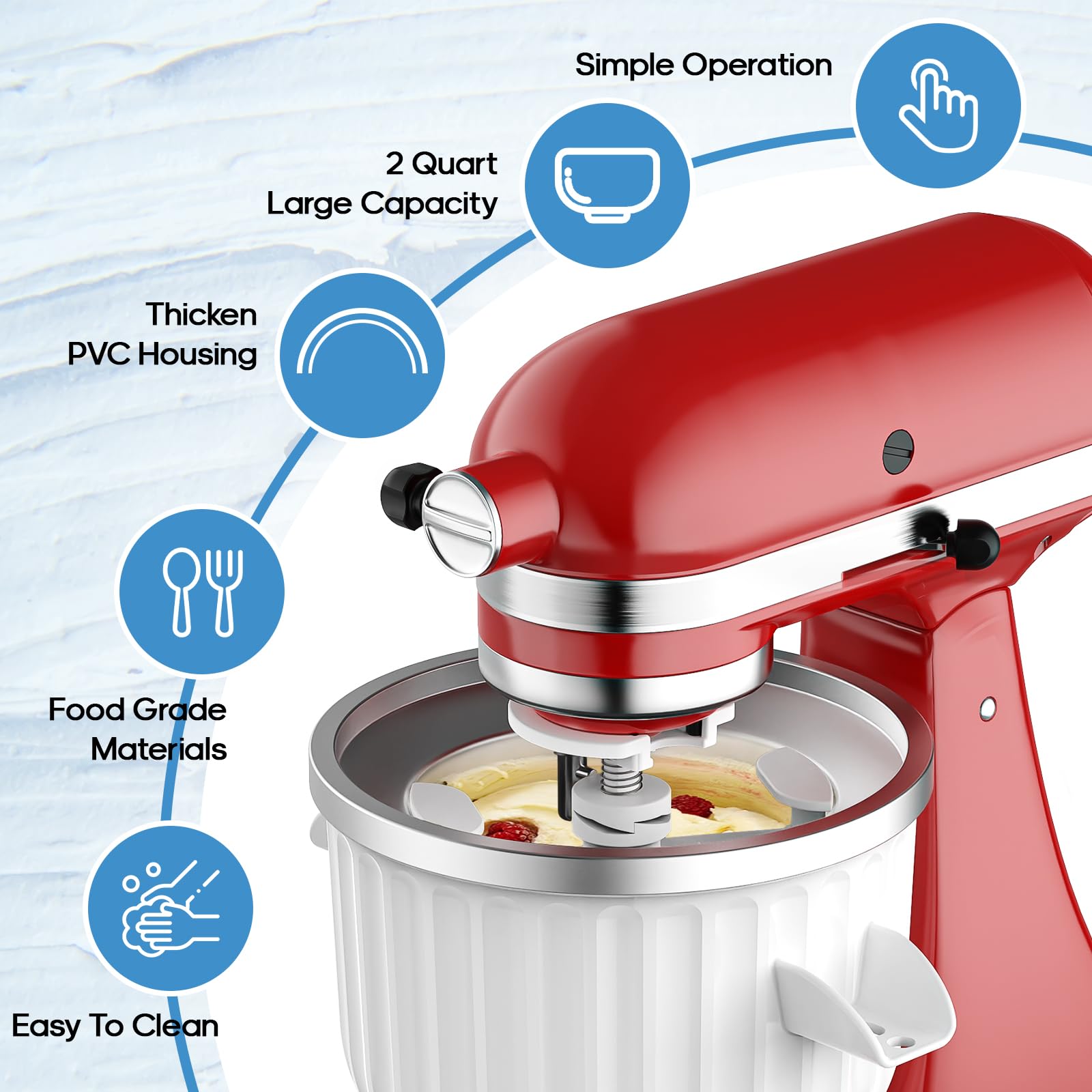 2 Quart Ice Cream Maker Attach - đánh giá và giá Kitchen Appliances Manufacturers